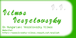 vilmos veszelovszky business card